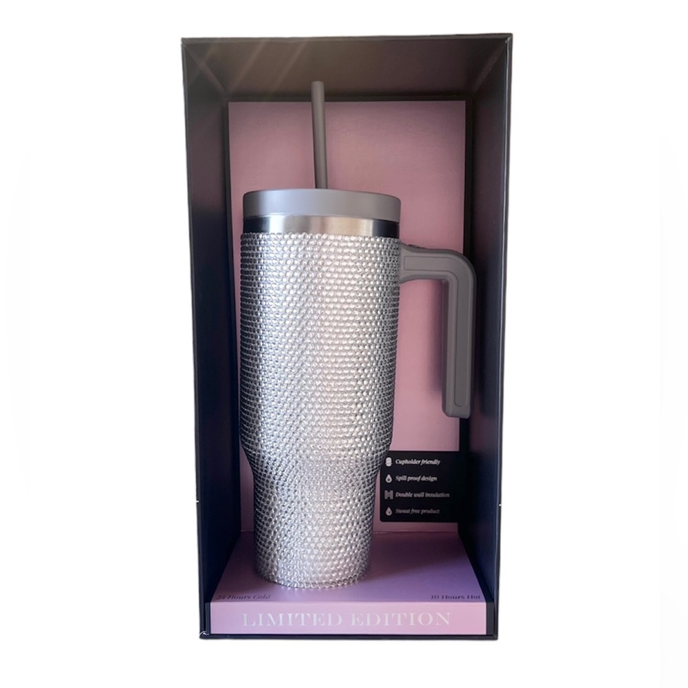 💎 SILVER RHINESTONE Bling Tumbler HydraPeak LIMITED EDITION